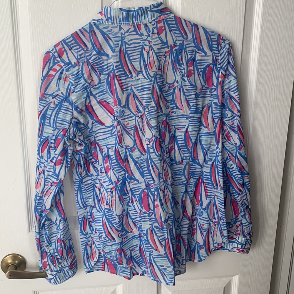 Lilly Pulitzer Button Down - Red Right Return - image 3